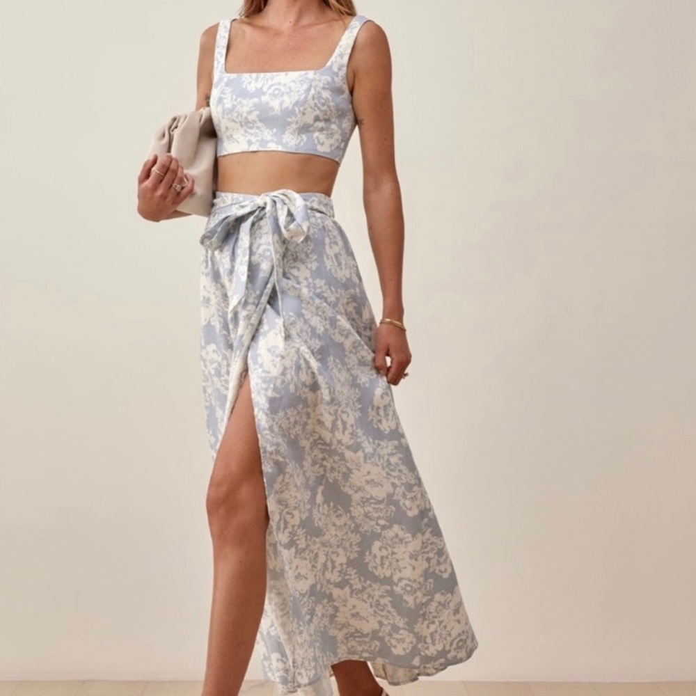 Reformation Palm Linen Two Piece Set